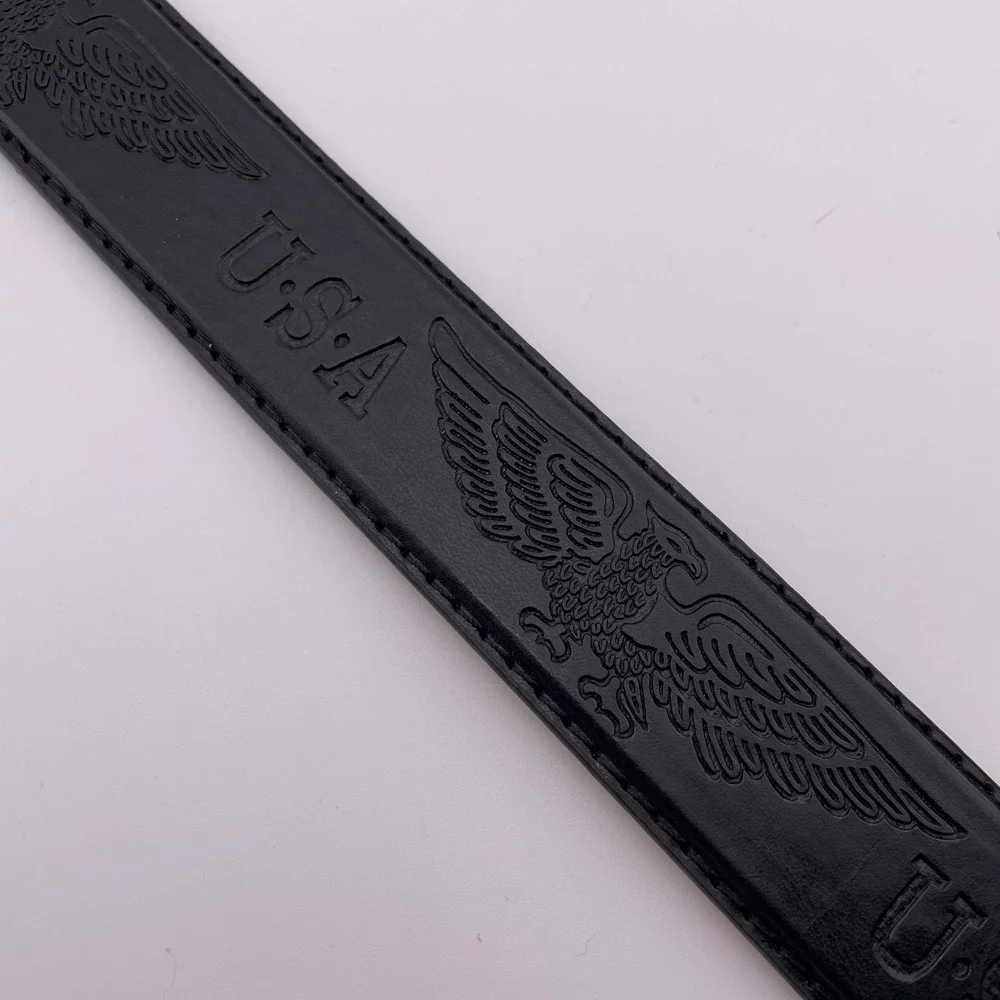 Genuine Leather Belt Eagle USA Embossed Design XL 42-44‎